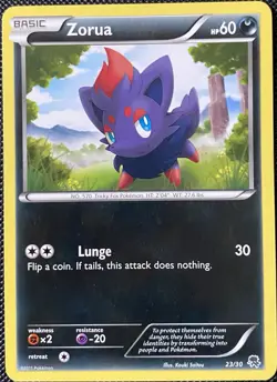 Zorua (#13) 13/30 BW Trainer Kit: Excadrill & Zoroark Regular - Pokemon Card - Image 1