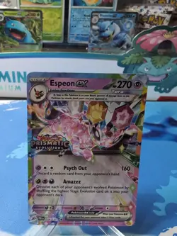 Espeon ex 034/131 Prismatic Evolutions Stamped Promo Pokemon Card 2025 NM - Image 1