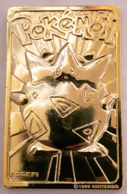1999 Burger King Pokemon - TOGEPI 23KT Gold-Plated Card w/Pokeball Case - Image 2
