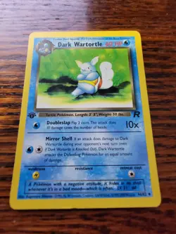 MP Pokemon Card - Dark Wartortle Team Rocket 1st Edition 46/82 Uncommon - Image 1
