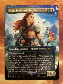 MTG Borderless Aloy, Savior of Meridian SLD: X Horizon: Into the Forbidden West! - Image 1