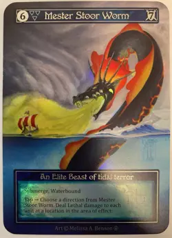 Mester Stoor Worm (Foil) - Elite - ART - Near Mint - Sorcery: Contested Realm - Image 1