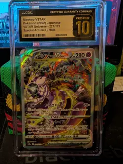 2022 POKEMON JPN SPECIAL ART RARE HOLO #221/172 MEWTWO VSTAR CGC 10 PRISTINE - Image 1
