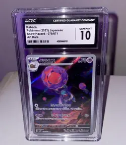 Rabsca 079/071 Pokemon TCG Graded CGC 10 Gem Mint Snow Hazard SV2P Holo - Image 1