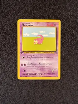 Pokemon TCG WOTC Slowpoke Fossil 55/62 Regular 1st Edition NM - Image 1
