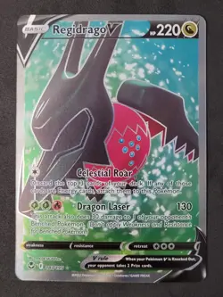 Regidrago V 183 NM Ultra Rare Silver Tempest Pokemon TCG - Image 1