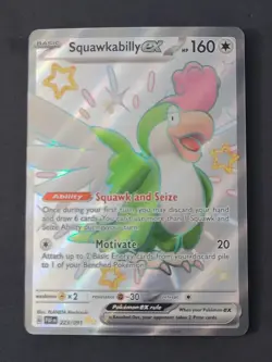 Squawkabilly ex #223 NM Shiny Ultra Rare Paldean Fates Pokemon TCG - Image 1