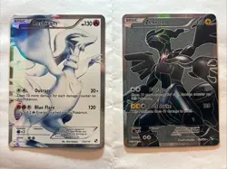 Pokemon Reshiram 113/114 and Zekrom 114/114 Black and White Holo Full Art -MP - Image 1