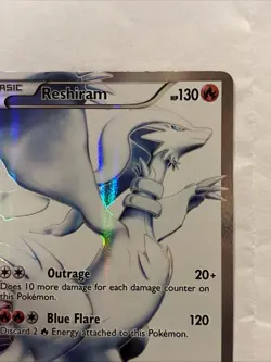 Pokemon Reshiram 113/114 and Zekrom 114/114 Black and White Holo Full Art -MP - Image 3