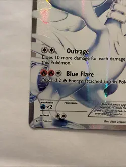 Pokemon Reshiram 113/114 and Zekrom 114/114 Black and White Holo Full Art -MP - Image 4