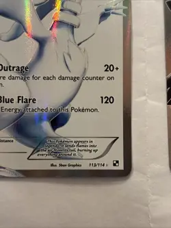 Pokemon Reshiram 113/114 and Zekrom 114/114 Black and White Holo Full Art -MP - Image 5