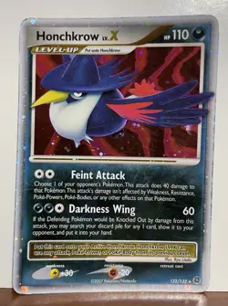 Honchkrow Lv.X 132/132 Secret Wonders Ultra Rare Holo Pokemon LP - Image 1