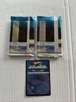 Hot Wheels AcceleRacers 15 Card Booster Pack Collectible Card Game 2 Pack Hazard - Image 4
