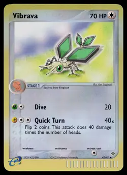 Pokemon Card - Vibrava Dragon 47/97 Uncommon Reverse Holo - Image 1