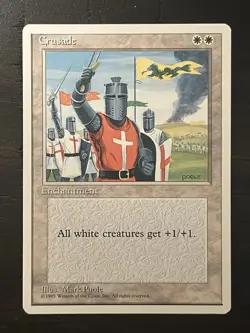 MTG Crusade Fourth Edition Regular Rare - BANNED card Light Play - Image 1
