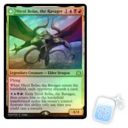 FOIL NICOL BOLAS, THE RAVAGER (JUDGE) Promo Magic MTG MINT CARD - Image 1