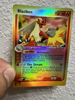 Blaziken Ruby and Sapphire Reverse Holo Card 3/109 NM Condition - Image 1