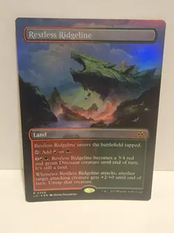 MTG Restless Ridgeline (Borderless FOIL) The Lost Caverns of Ixalan #350 Rare NM - Image 1