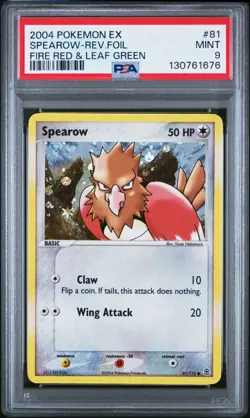 PSA 9 2004 POKEMON EX FIRE RED & LEAF GREEN 81 SPEAROW-REVERSE FOIL - Image 1