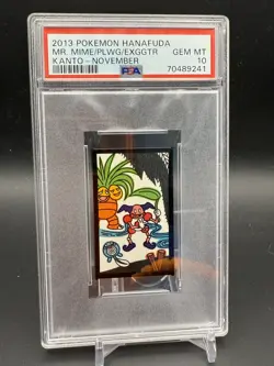 2013 POKEMON HANAFUDA KANTO NOVEMBER EXEGGUTOR/MR. MIME/POLIWAG PSA 10 - Image 1