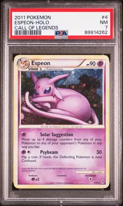 PSA 7 Espeon 4/95 Holo Call of Legends Pokemon TCG - Image 1