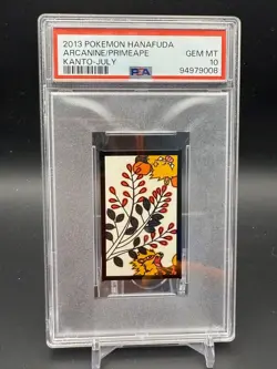 2013 POKEMON HANAFUDA KANTO JULY ARCANINE/PRIMEAPE PSA 10 - Image 1