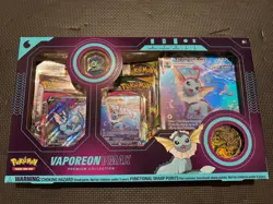 Pokemon TCG - Vaporeon VMAX Premium Collection Box New Factory Sealed - Image 1