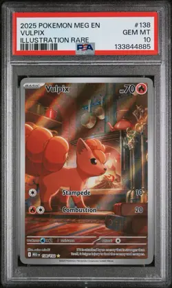 Pokemon Vulpix Illustration Rare Mega Evolutions, PSA Gem Mint 10, 138/132 - Image 4