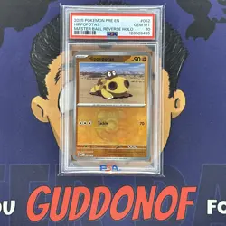 ??PSA 10 GEM MINT 2025 Pokemon Prismatic Evolutions HIPPOPOTAS #052 Master Ball - Image 1