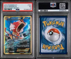 2016 POKEMON XY BREAKPOINT SECRET #123 FULL ART/GYARADOS EX PSA 5 - Image 1