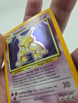 Alakazam 1/102 - Base Set Unlimited Holo Rare WOTC Pokemon TCG LP - Image 4