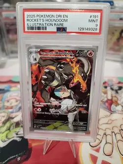 Pokemon 2025 Team Rockets Houndoom 191/182 Full Art IR Destined Rivals PSA 9 - Image 2