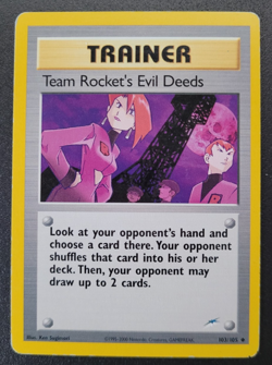 Pokemon Neo Destiny Team Rocket's Evil Deeds Uncommon LP 103/105 - Image 1