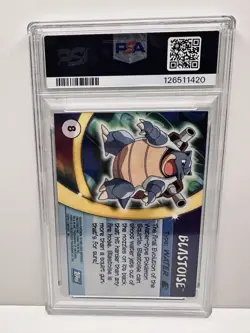 2004 TOPPS POKEMON BLASTOISE #8 ADVANCED CHALLENGE FOIL PSA 9 MINT - Image 2