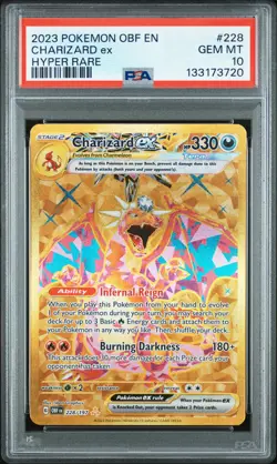 2023 Pokemon Obf En-Obsidian Flames #228 Charizard Ex Hyper Rare PSA 10 - Image 1