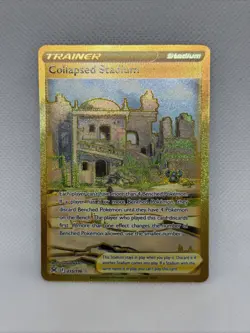 Pokemon Collapsed Stadium - 215/196 - Gold Secret Rare Holo - Full Art NM - Image 1