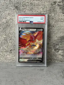2022 POKEMON SWORD & SHIELD SILVER TEMPEST #140 HO-OH V MINT PSA 9 - Image 2