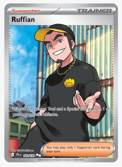 Pokemon Journey Together Sv09: Ruffian #181/159 (Full Art) - Lightly Played (LP) - Image 1