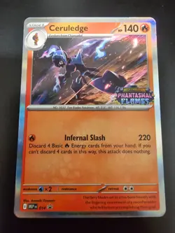 Ceruledge 014/ Stamped Black Star Promo Pokemon TCG Phantasmal Flames - Image 1