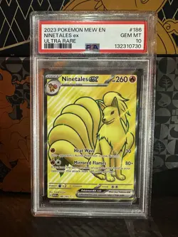 PSA 10 GEM MINT Ninetales EX 186/165 Ultra Rare Scarlet & Violet Pokemon 151⭐ - Image 1