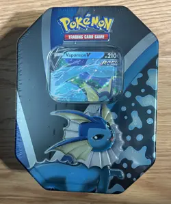 Pokemon TCG Eevee Evolutions Tin 2021 Vaporeon V NEW Sealed - Image 1
