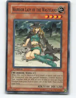Warrior Lady of the Wasteland #SD5-EN002 1st edition Yugioh Card - Image 1