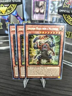 Yu-Gi-Oh! 3x Sengenjin Wakes from a Millennium MP25-EN077 Prismatic Secret Rare - Image 1