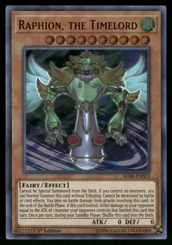 Yugioh! Raphion, the Timelord BLRR-EN023 Ultra Rare 1st Ed - Image 1