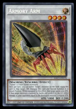 Yugioh! Armory Arm HAC1-EN176 Secret Rare - Image 1