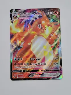 Pokemon TCG Charizard VMAX Darkness Ablaze Holo Ultra Rare Card 020/189 NM - Image 1