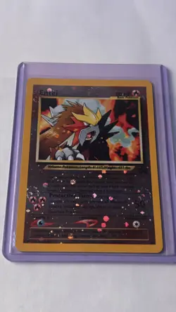 Pokemon Card - Entei #34 Black Star WOTC Movie Promo Reverse Holo MP - Image 1