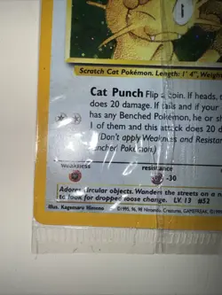 #10 Meowth 2000 Game Boy Black Star Promo Holo Pokemon Card - SEALED - Image 3