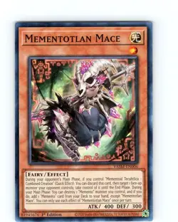 Yu-Gi-Oh TCG Mementotlan Mace VASM-EN006 1st Edition Super Rare Card NM - Image 1