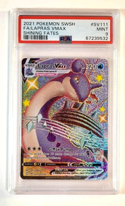 Pokemon Card Lapras Vmax SV111/SV122 Ultra Rare Shining Fates PSA 9 - Image 1